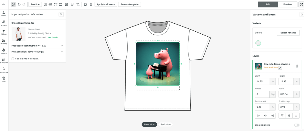 Printify T-shirt design